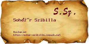 Sohár Szibilla névjegykártya
